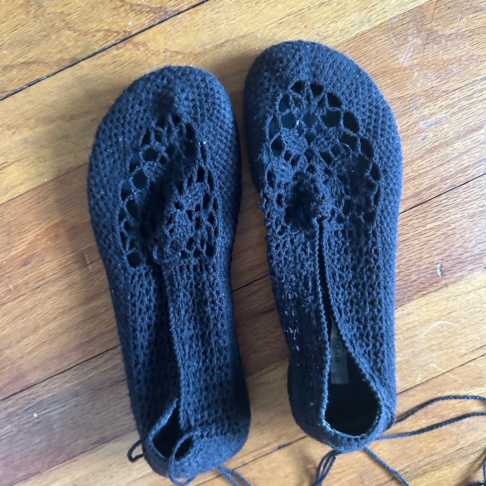 Elegant Black Crochet Women's Loafers